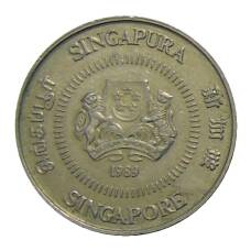 Монета 10 центов 1989 года Сингапур (аверс)