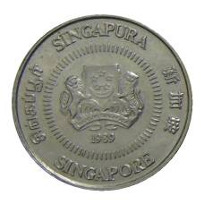 Монета 10 центов 1989 года Сингапур (аверс)