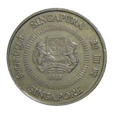 Монета 10 центов 1989 года Сингапур (аверс)