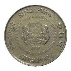 Монета 10 центов 1989 года Сингапур (аверс)