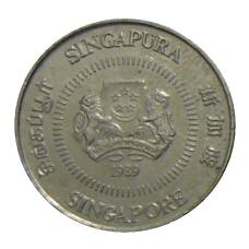 Монета 10 центов 1989 года Сингапур (аверс)