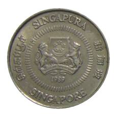 Монета 10 центов 1989 года Сингапур (аверс)