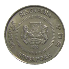 Монета 10 центов 1989 года Сингапур (аверс)