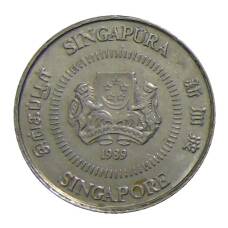 Монета 10 центов 1989 года Сингапур (аверс)