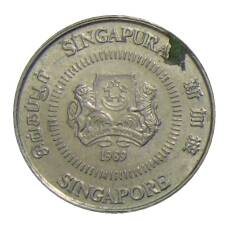 Монета 10 центов 1989 года Сингапур (аверс)