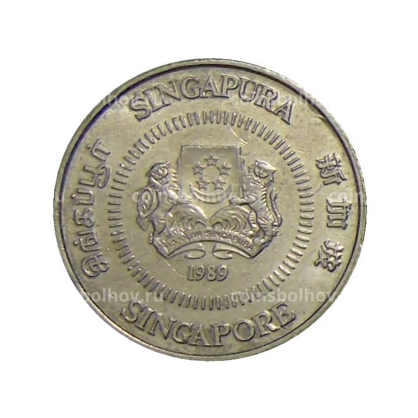 Монета 10 центов 1989 года Сингапур