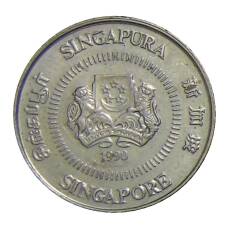 Монета 10 центов 1990 года Сингапур (аверс)