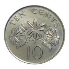 Монета 10 центов 1990 года Сингапур (реверс)