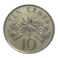 Монета 10 центов 1991 года Сингапур (реверс)