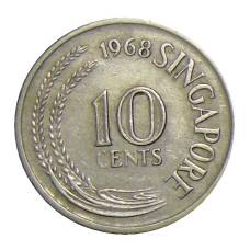 Монета 10 центов 1968 года Сингапур (аверс)