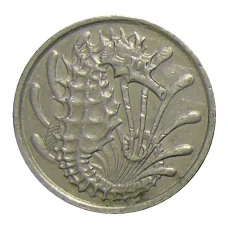 Монета 10 центов 1974 года Сингапур (реверс)