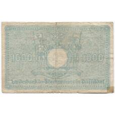 Банкнота 1000 марок 1922 года Германия — Нотгельд (Дюссельдорф) (вид 2)