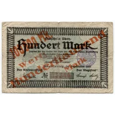 Банкнота 100 марок 1922 года Германия — Нотгельд (Кведлинбург) (аверс)