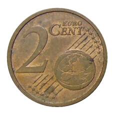 Монета 2 евроцента 2002 года Италия (реверс)