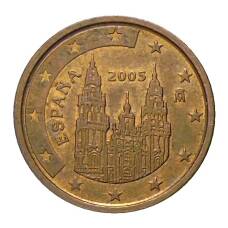 Монета 2 евроцента 2005 года Испания (аверс)