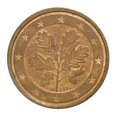Монета 2 евроцента 2002 года D Германия (аверс)