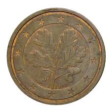Монета 2 евроцента 2003 года J Германия (аверс)