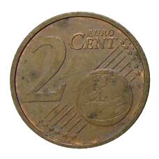 Монета 2 евроцента 2002 года F Германия (реверс)