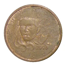 Монета 2 евроцента 2008 года Франция (аверс)