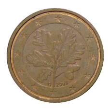 Монета 2 евроцента 2002 года G Германия (аверс)