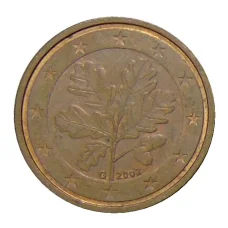 Монета 2 евроцента 2002 года G Германия (аверс)