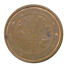 Монета 2 евроцента 2002 года F Германия (аверс)