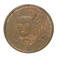 Монета 2 евроцента 2000 года Франция (аверс)