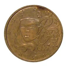 Монета 2 евроцента 1999 года Франция (аверс)