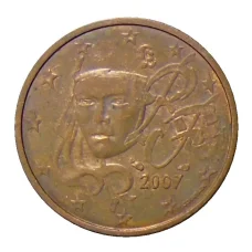 Монета 2 евроцента 2007 года Франция (аверс)