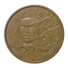 Монета 2 евроцента 1999 года Франция (аверс)