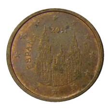 Монета 2 евроцента 2011 года Испания (аверс)