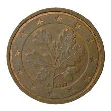 Монета 2 евроцента 2002 года F Германия (аверс)