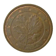 Монета 2 евроцента 2002 года F Германия (аверс)