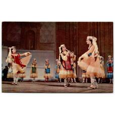 Открытка «По Татарии» — Государственный ансамбль песни и танца Татарской АССР. Сцена из постановки «Посиделки».