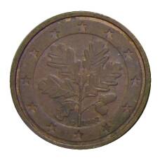 Монета 2 евроцента 2002 года D Германия (аверс)