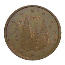 Монета 2 евроцента 2013 года Испания (аверс)
