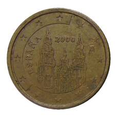 Монета 2 евроцента 2000 года Испания (аверс)