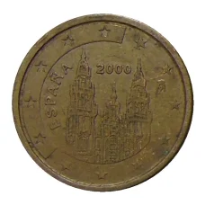 Монета 2 евроцента 2000 года Испания (аверс)