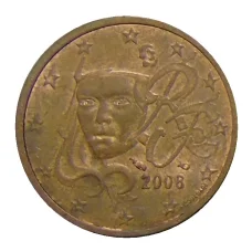 Монета 2 евроцента 2008 года Франция (аверс)