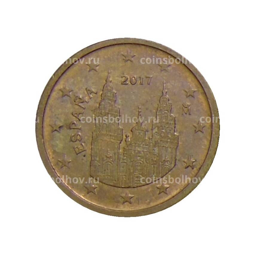 Монета 2 евроцента 2017 года Испания
