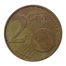 Монета 2 евроцента 2002 года F Германия (реверс)
