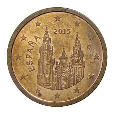 Монета 2 евроцента 2015 года Испания (аверс)
