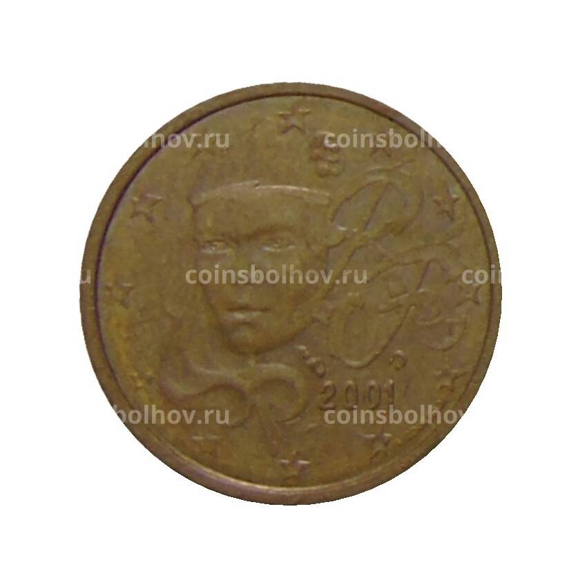 Монета 2 евроцента 2001 года Франция
