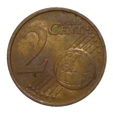Монета 2 евроцента 2002 года F Германия (реверс)