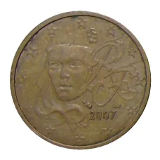 Монета 2 евроцента 2007 года Франция (аверс)
