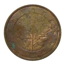 Монета 2 евроцента 2002 года D Германия (аверс)
