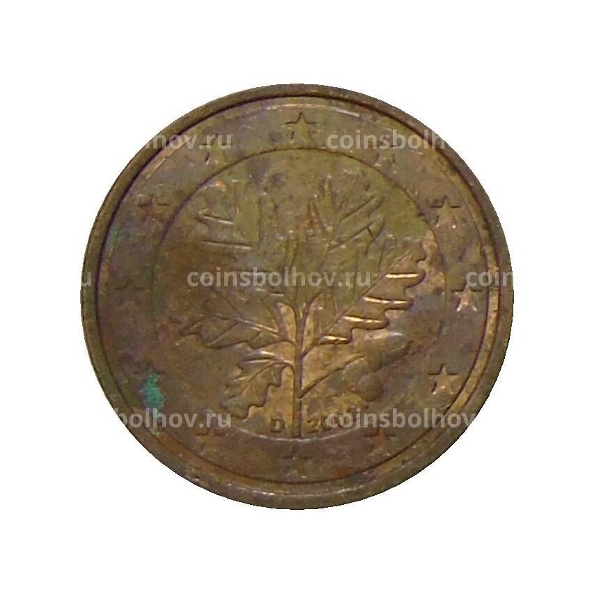 Монета 2 евроцента 2002 года D Германия