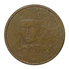 Монета 2 евроцента 2004 года Франция (аверс)