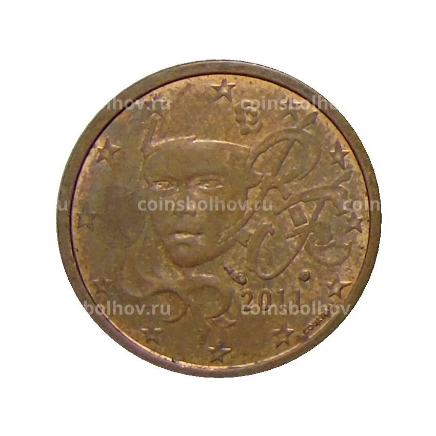 Монета 2 евроцента 2011 года Франция