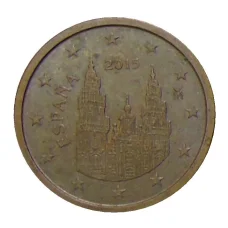 Монета 2 евроцента 2015 года Испания (аверс)